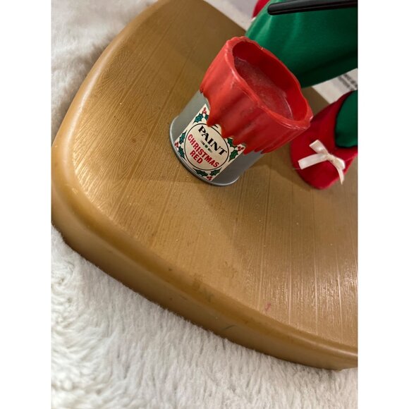 Santakins Animated Santas Workshop Elf With Paint Can 16" Electric Christmas Dec - Picture 6 of 9